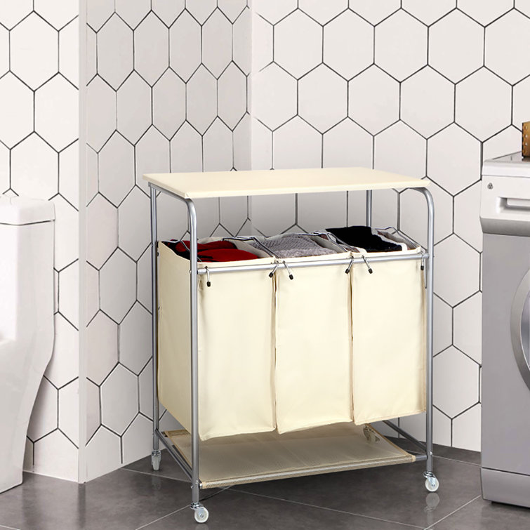 Nova Furniture Sorter with Folding Station and Ironing Board Laundry Cart & Reviews Wayfair